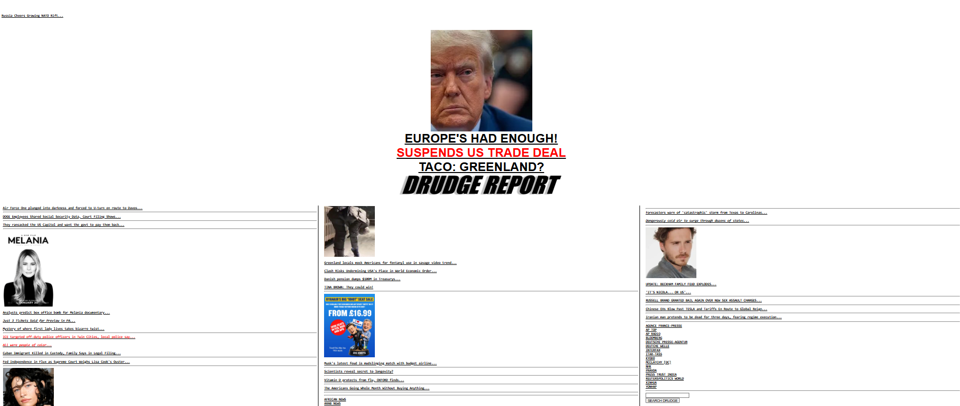 Picture of Drudge Report Homepage